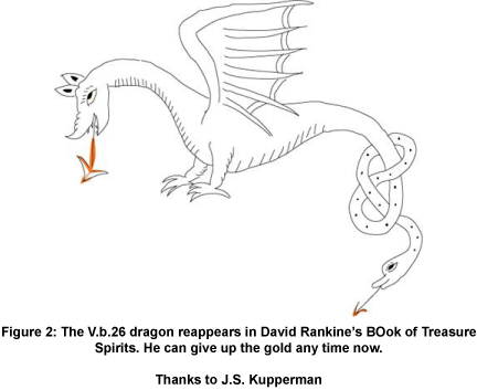 The V.b.26 dragon makes a reappearance in David Rankine's Book of Treasure Spirits.  He can give up the gold any time now.